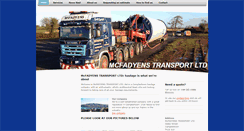 Desktop Screenshot of mcfadyens-transport.com